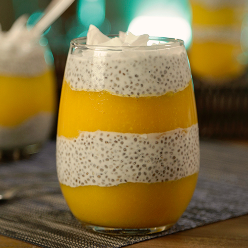 Pudim de Manga com Chia