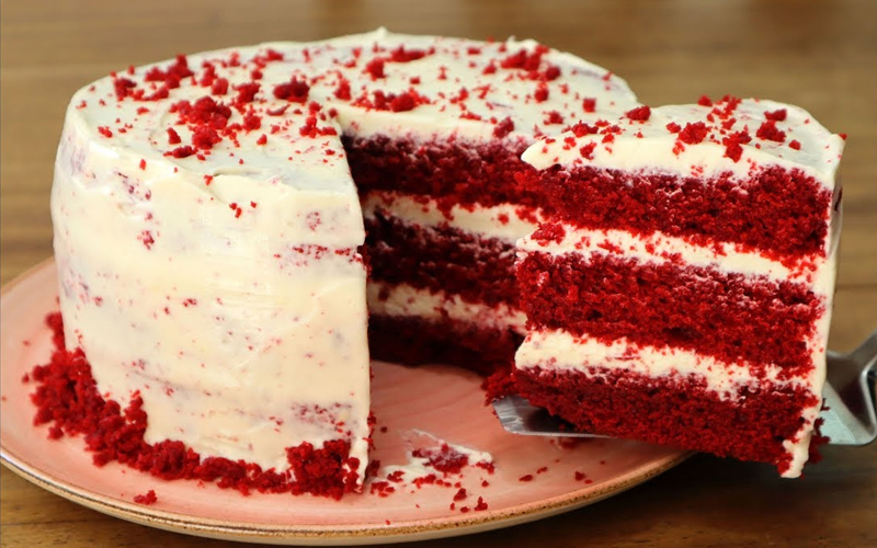 Bolo de Red Velvet da Prosperidade